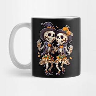 cute skeletons Halloween Mug